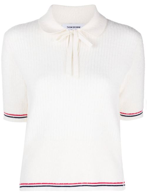 White/multicolour wool top THOM BROWNE | FKP110AY1029100